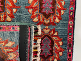 26327-Chobi Ziegler Hand-Knotted/Handmade Afghan Rug/Carpet Modern Authentic/Size: 2'0" x 1'3"