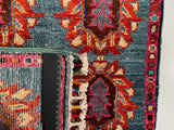 26327-Chobi Ziegler Hand-Knotted/Handmade Afghan Rug/Carpet Modern Authentic/Size: 2'0" x 1'3"