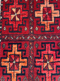 26459 - Khal Mohammad Afghan Hand-Knotted Authentic/Traditional/Rug/Size: 1'9" x 1'4"/53cm x 41cm