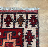 26459 - Khal Mohammad Afghan Hand-Knotted Authentic/Traditional/Rug/Size: 1'9" x 1'4"/53cm x 41cm