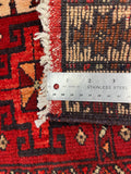 26459 - Khal Mohammad Afghan Hand-Knotted Authentic/Traditional/Rug/Size: 1'9" x 1'4"/53cm x 41cm