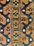 26535-Chobi Ziegler Hand-Knotted/Handmade Afghan Rug/Carpet Modern Authentic/Size: 2'0" x 1'3"