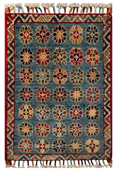 26174 -  Hand-knotted Contemporary Chobi Ziegler /Modern Carpet/Rug / Size: 2'0" x1'3"