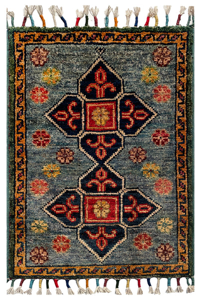 26568 -  Hand-knotted Contemporary Chobi Ziegler /Modern Carpet/Rug / Size: 2'0" x1'3"