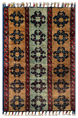 26564 -  Hand-knotted Contemporary Chobi Ziegler /Modern Carpet/Rug / Size: 2'0" x1'3"/61cm x 38cm