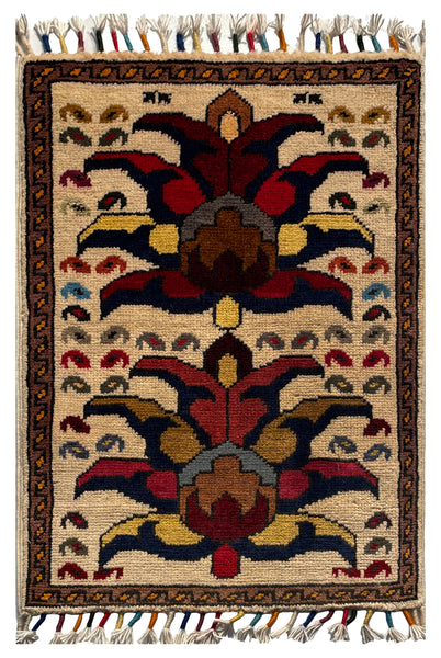 26188 -  Hand-knotted Contemporary Chobi Ziegler /Modern Carpet/Rug / Size: 2'0" x 1'3"