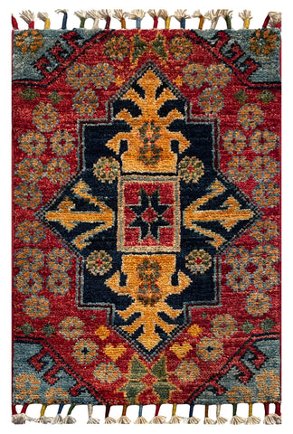 26574 -  Hand-knotted Contemporary Chobi Ziegler /Modern Carpet/Rug / Size: 2'0" x 1'3"/61cm x 38cm