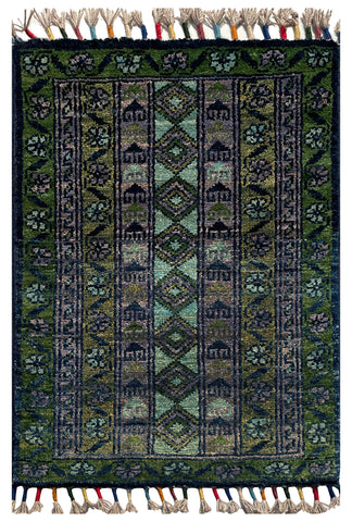 26580 -  Hand-knotted Contemporary Chobi Ziegler /Modern Carpet/Rug / Size: 2'0" x 1'3"