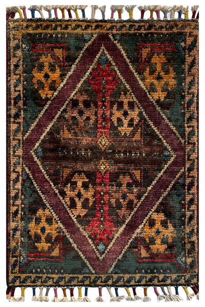 26555 -  Hand-knotted Contemporary Chobi Ziegler /Modern Carpet/Rug / Size: 2'0" x1'3"