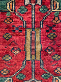 26544-Chobi Ziegler Hand-Knotted/Handmade Afghan Rug/Carpet Modern Authentic/Size: 2'0" x 1'3"