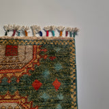 26536-Chobi Ziegler Hand-Knotted/Handmade Afghan Rug/Carpet Modern Authentic/Size: 2'0" x 1'3"