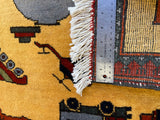 27854B- Balutch War Rug/ Afghan Hand-knotted Authentic/Nomadic/ Tribal Rug/Carpet/ Size: 6'0" x 3'7"/183cm x 109cm