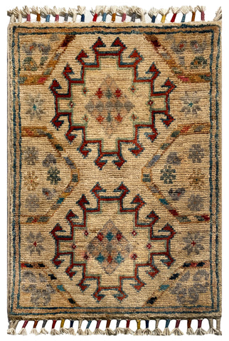 26553 -  Hand-knotted Contemporary Chobi Ziegler /Modern Carpet/Rug / Size: 2'0" x 1'3"/61cm x 38cm