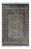 25097- Jaldar Hand-knotted/Handmade Pakistani Rug/Carpet Traditional Authentic/Size: 3'4" x 2'0"/102cm x 61cm
