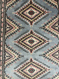 25097- Jaldar Hand-knotted/Handmade Pakistani Rug/Carpet Traditional Authentic/Size: 3'4" x 2'0"/102cm x 61cm