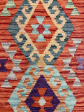 26062- Kelim Hand-Woven/Flat Weaved/Handmade Afghan /Carpet Tribal/Nomadic Authentic/Size: 3'2" x 2'0"/97cm x 61cm