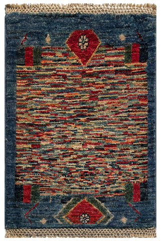 26688 -  Hand-knotted Contemporary Chobi Ziegler /Modern Carpet/Rug / Size: 2'0" x1'3"