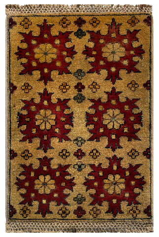 26674 - Hand-knotted Contemporary Chobi Ziegler /Modern Carpet/Rug / Size: 2'0" x 1'3"