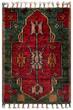 26540-Chobi Ziegler Hand-Knotted/Handmade Afghan Rug/Carpet Modern Authentic/Size: 2'0" x 1'3"