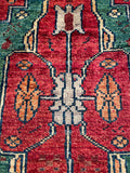 26540-Chobi Ziegler Hand-Knotted/Handmade Afghan Rug/Carpet Modern Authentic/Size: 2'0" x 1'3"