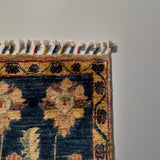 26500-Chobi Ziegler Hand-Knotted/Handmade Afghan Rug/Carpet Modern Authentic/Size: 3'2" x 1'7"
