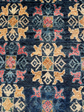 26505-Chobi Ziegler Hand-Knotted/Handmade Afghan Rug/Carpet Modern Authentic/Size: 3'5" x 1'6"