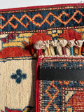 26270-Chobi Ziegler Hand-Knotted/Handmade Afghan Rug/Carpet Modern Authentic/Size: 3'2" x 1'7"