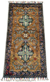 26499-Chobi Ziegler Hand-Knotted/Handmade Afghan Rug/Carpet Modern Authentic/Size: 3'3" x 1'6"