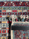26275-Chobi Ziegler Hand-Knotted/Handmade Afghan Rug/Carpet Modern Authentic/Size: 3'3" x 1'6"