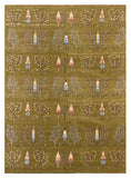 24880- Chobi Ziegler Hand-knotted/Handmade Indian Rug/Carpet Traditional Authentic/Size: 10'1" x 7'11"/307cm x 241cm