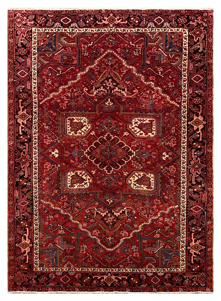 24970-Heriz Hand-Knotted/Handmade Persian Rug/Carpet Traditional/Authentic/ Size/: 10'11" x 7'10"/333cm x 239cm