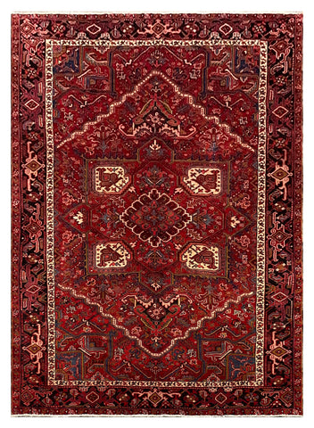 24970-Heriz Hand-Knotted/Handmade Persian Rug/Carpet Traditional/Authentic/ Size/: 10'11" x 7'10"/333cm x 239cm
