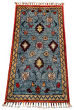 26508-Chobi Ziegler Hand-Knotted/Handmade Afghan Rug/Carpet Modern Authentic/Size: 3'1" x 1'6"