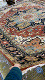 27838- Royal Heriz Hand-Knotted/Handmade Indian Rug/Carpet Traditional/Authentic/Size: 9'11" x 7'9"/302cmx 236cm