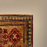 26498-Chobi Ziegler Hand-Knotted/Handmade Afghan Rug/Carpet Modern Authentic/Size: 3'3" x 1'6"