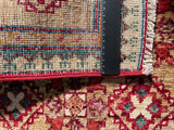 26498-Chobi Ziegler Hand-Knotted/Handmade Afghan Rug/Carpet Modern Authentic/Size: 3'3" x 1'6"