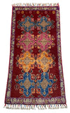 26158-Chobi Ziegler Hand-Knotted/Handmade Afghan Rug/Carpet Modern Authentic/Size: 3'2" x 1'6"