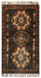26476-Chobi Ziegler Hand-Knotted/Handmade Afghan Rug/Carpet Modern Authentic/Size: 3'3" x 1'7"