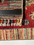 26162-Chobi Ziegler Hand-Knotted/Handmade Afghan Rug/Carpet Modern Authentic/Size: 3'4" x 1'6"