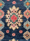 26269-Chobi Ziegler Hand-Knotted/Handmade Afghan Rug/Carpet Modern Authentic/Size: 3'4" x 1'6"