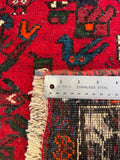 27854- Shiraz Persian Hand-knotted/Authentic/Traditional Nomadic/Tribal / Size: 8'10" x 6'2"/269cm x 188cm