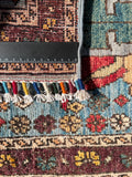 26271-Chobi Ziegler Hand-Knotted/Handmade Afghan Rug/Carpet Modern Authentic/Size: 3'2" x 1'6"