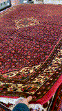 27855-Hamadan Hand-Knotted/Handmade Persian Rug/Carpet Tribal/Nomadic Authentic/ Size: 9'6" x 6'8"/290cm x 203cm