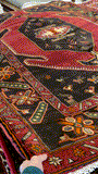 27857-Hamadan Hand-Knotted/Handmade Persian Rug/Carpet Tribal/Nomadic Authentic/ Size: 9'9" x 6'7"/297cm x 201cm