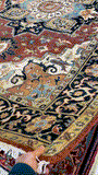 27859- Royal Heriz Hand-Knotted/Handmade Indian Rug/Carpet Traditional/Authentic/Size:  8'9" x 5'10"/267cmx 178cm