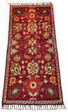 26262-Chobi Ziegler Hand-Knotted/Handmade Afghan Rug/Carpet Modern Authentic/Size: 3'3" x 1'6"