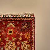 26262-Chobi Ziegler Hand-Knotted/Handmade Afghan Rug/Carpet Modern Authentic/Size: 3'3" x 1'6"