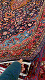 27867-Hamadan Hand-Knotted/Handmade Persian Rug/Carpet Tribal/Nomadic Authentic/ Size: 11'0" x 5'4"/335cm x 163cm