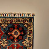 26265-Chobi Ziegler Hand-Knotted/Handmade Afghan Rug/Carpet Modern Authentic/Size: 3'2" x 1'7"
