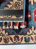 26265-Chobi Ziegler Hand-Knotted/Handmade Afghan Rug/Carpet Modern Authentic/Size: 3'2" x 1'7"